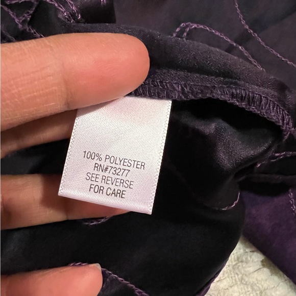 Croft and Barrow Size M Long Sleeve Button Front Blouse Blue - Purple Lot 2 New - Picture 9 of 13